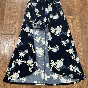 Justice Floral Blue Skirt